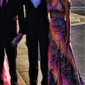 Multicolor prom dress
